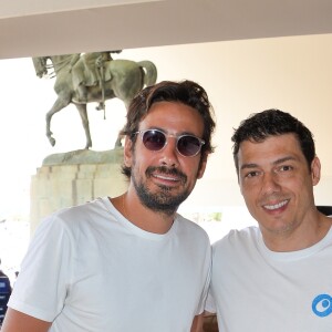 Exclusif - Maxime Gasteuil et Taïg Khris - People lors du dîner - Tente VIP - Longines Paris Eiffel Jumping au Champ de Mars à Paris le 6 juillet 2019. © Veeren / Bestimage