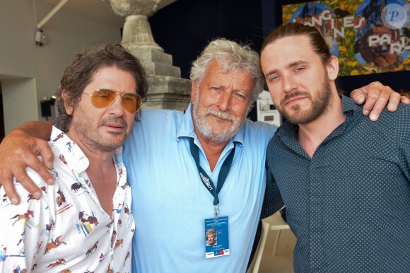 Exclusif - Christophe Bonnat, Joël Dupuch (Les huitres du Parc de l'impératrice), Barthélémy, le fils de Christophe Bonnat - People dans la tente VIP - Longines Paris Eiffel Jumping au Champ de Mars à Paris, le , le 7 juillet 2019. © Veeren Ramsamy/Bestimage