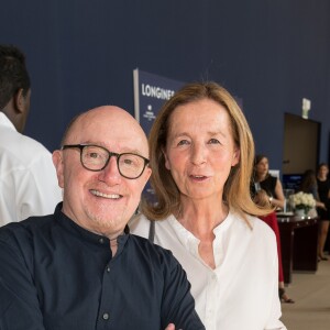 Exclusif - Michel Blanc, Françoise Rochefort - Tente VIP - Longines Paris Eiffel Jumping au Champ de Mars à Paris, le 6 juillet 2019. © Luc Castel/Bestimage
