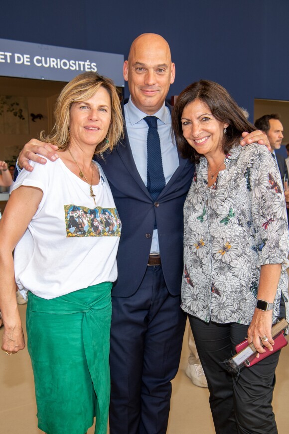 Exclusif - Virginie Coupérie-Eiffel (Présidente de Paris Eiffel Jumping), Frédéric Bondoux (Longines France), Anne Hidalgo - Tente - Dîner - Longines Paris Eiffel Jumping au Champ de Mars à Paris, France, le 5 juillet 2019. © Luc Castel/Bestimage