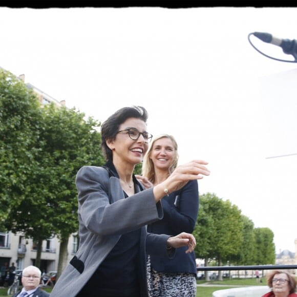 Rachida Dati, Agnès Evren - Ultime rassemblement autour de François-Xavier Bellamy, à 48 heures du scrutin pour les élections européennes. Paris VIIème, avenue de Breteuil, le 24 mai 2019. © Alain Guizard / Bestimage