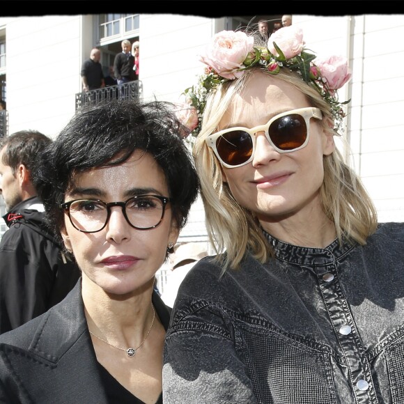Rachida Dati, Diane Kruger - People lors de la 4ème édition du "Paris ePrix" aux Invalides à Paris, qui compte pour le championnat FIA de Formule E. Le 27 avril 2019 © Alain Guizard / Bestimage