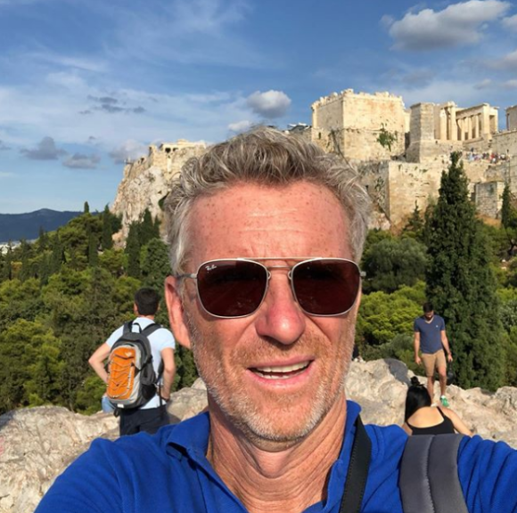 Denis Brogniart lors de son séjour à Athènes, en Grèce, en juillet 2019.