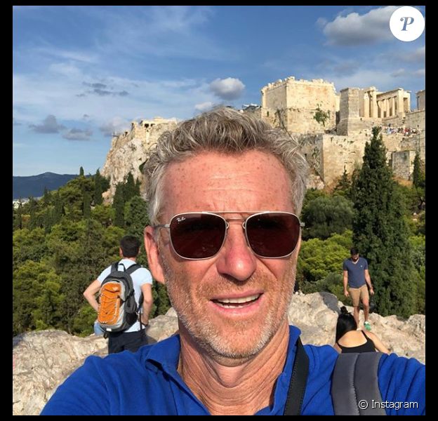 Denis Brogniart lors de son séjour à Athènes, en Grèce, en juillet 2019.