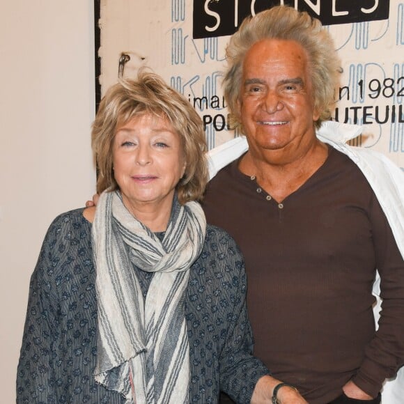 Exclusif - Danièle Thompson et son mari Albert Koski - Vernissage de l'exposition "Le fabuleux destin d'Albert Koski" à l'espace Sylvia Rielle à Paris le 3 juillet 2019. © Coadic Guirec/Bestimage