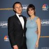 Scott Campbell et sa femme Lake Bell, enceinte lors de la soirée des American Comedy Awards 2014 au Hammerstein Ballroom à New York, le 26 avril 2014.