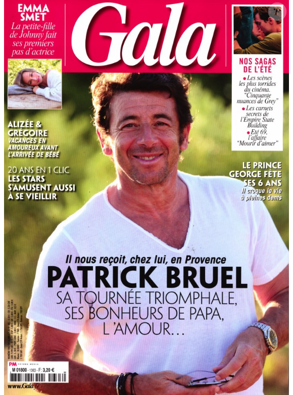 Patrick Bruel en couverture de "Gala" (N°1363)