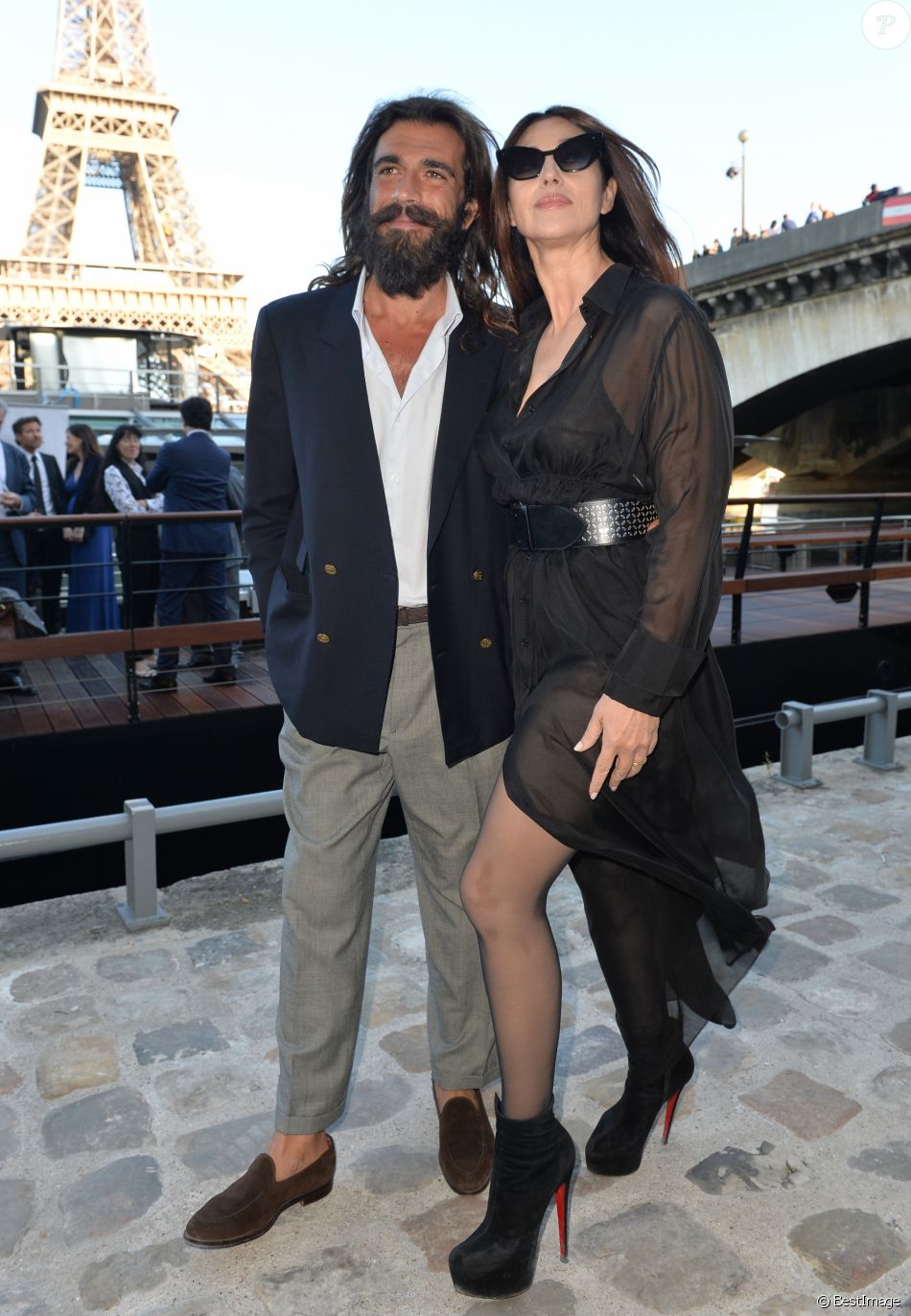 Monica Bellucci et son compagnon Nicolas Lefebvre lors du gala de la