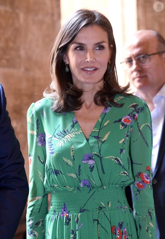 La reine Letizia d'Espagne lors de l'inauguration des cours d'été de l'Ecole Internationale de Musique de la Fondation "Princess of Asturias" à Oviedo. Le 25 juillet 2019