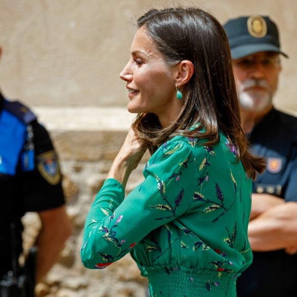 La reine Letizia d'Espagne lors de l'inauguration des cours d'été de l'Ecole Internationale de Musique de la Fondation "Princess of Asturias" à Oviedo. Le 25 juillet 2019