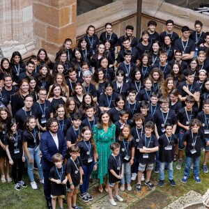 La reine Letizia d'Espagne lors de l'inauguration des cours d'été de l'Ecole Internationale de Musique de la Fondation "Princess of Asturias" à Oviedo. Le 25 juillet 2019