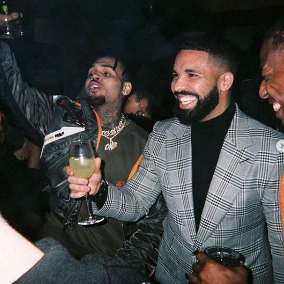 Chris Brown et Drake avaient célébré le Nouvel An ensemble. Janvier 2019.