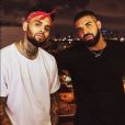 Chris Brown et Drake sur le tournage du clip de la chanson "No Guidance".