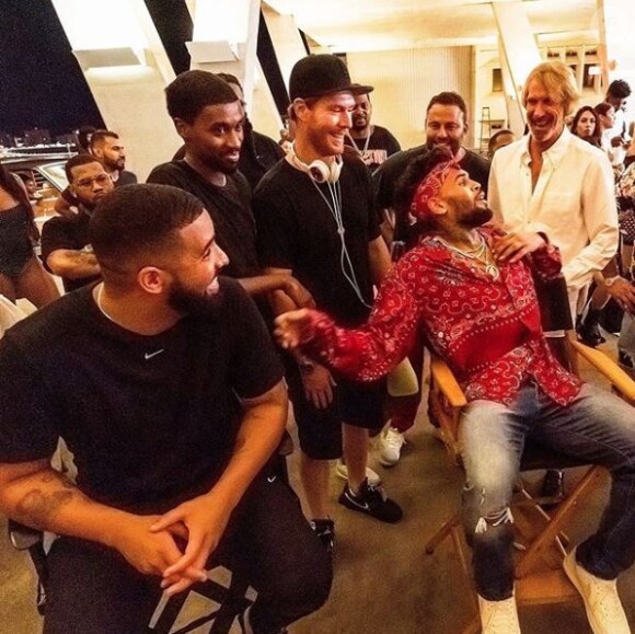 Chris Brown et Drake sur le tournage du clip de la chanson "No Guidance".