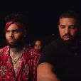 Chris Brown et Drake dans le clip de la chanson "No Guidance". Juillet 2019.
