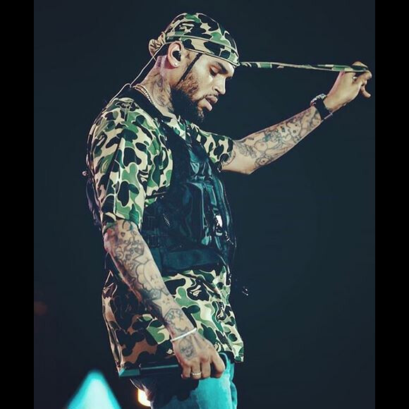 Chris Brown en concert. Juillet 2019.