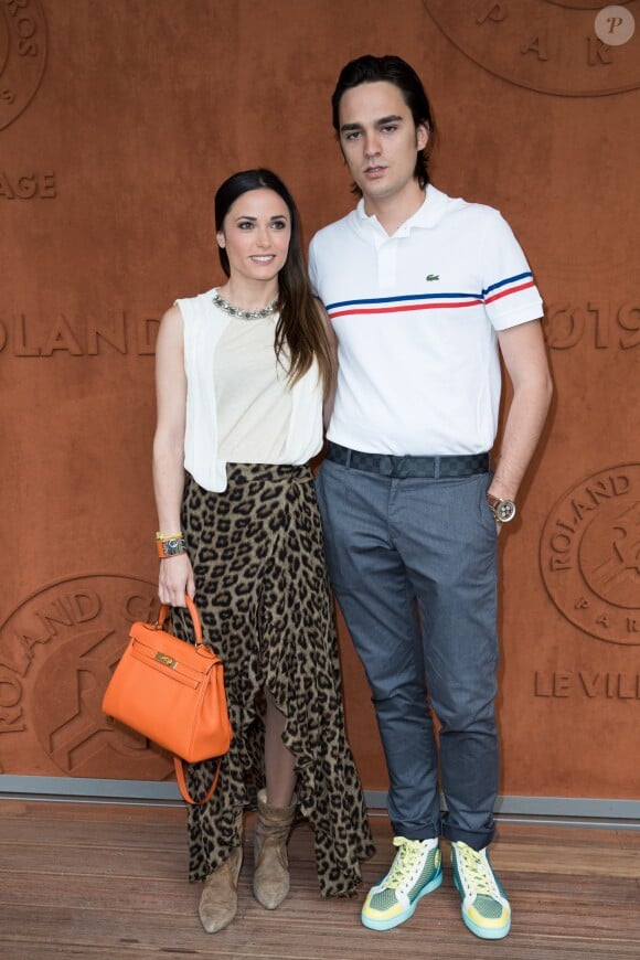 Capucine Anav et son compagnon Alain-Fabien Delon au village lors des internationaux de tennis de Roland Garros à Paris, France, le 30 mai 2019. © Jacovides-Moreau