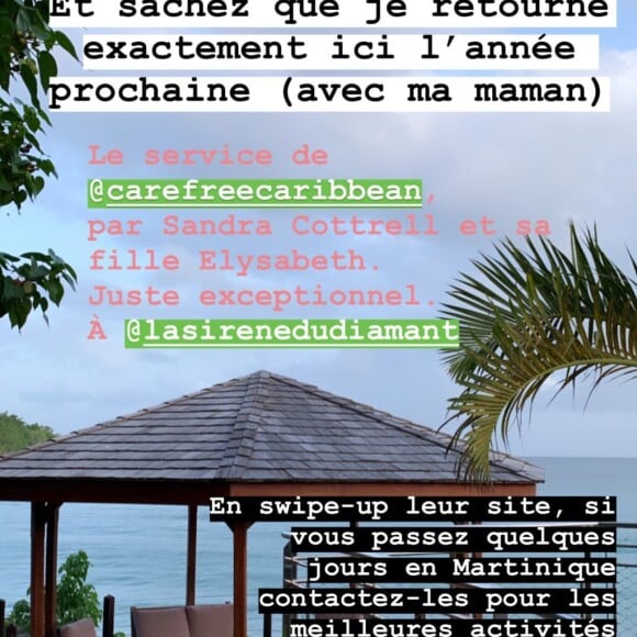 Agathe Auproux a partagé sur Instagram de nombreuses images de ses vacances en Martinique, en juillet 2019