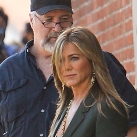 Jennifer Aniston quitte les studios de l'émission 'Jimmy Kimmel Live' après avoir fait la promotion du nouveau film 'Murder Mystery' à Hollywood, le 29 mai 2019.