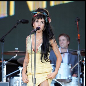 Amy Winehouse au festival Rock in Rio-Madrid à Madrid. Juillet 2008.