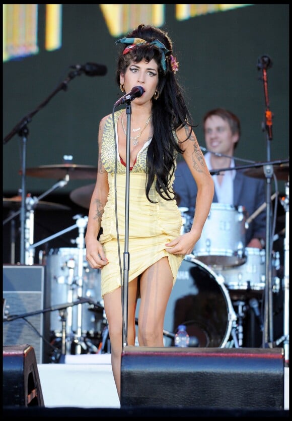 Amy Winehouse au festival Rock in Rio-Madrid à Madrid. Juillet 2008.