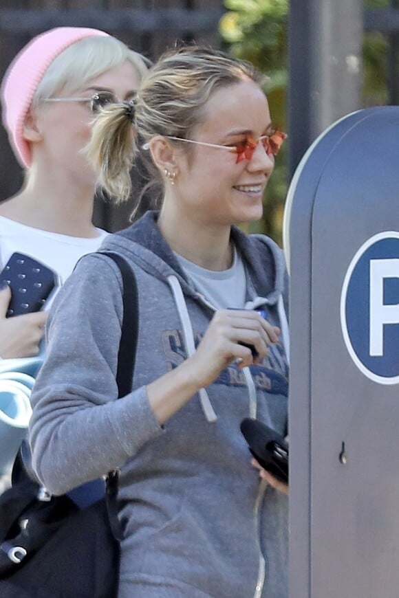 Brie Larson se rend à son cours de yoga à Los Angeles, le 13 juillet 2019.
