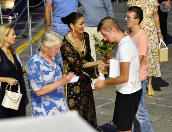 Michael Douglas et sa Catherine Zeta-Jones en vacances à Portofino en Italie le 31 juillet 2019.
