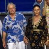 Michael Douglas et sa Catherine Zeta-Jones en vacances à Portofino en Italie le 31 juillet 2019.