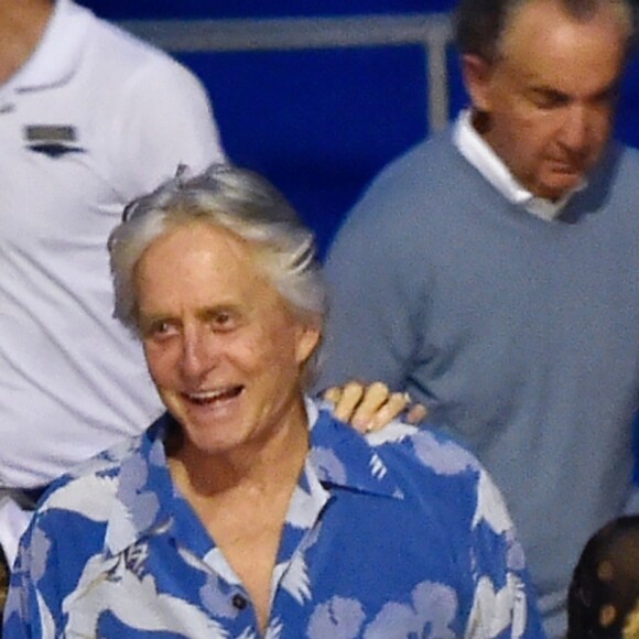 Michael Douglas et sa Catherine Zeta-Jones en vacances à Portofino en Italie le 31 juillet 2019.