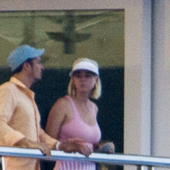 Exclusif - Katy Perry, son fiancé Orlando Bloom et plusieurs amis profitent d'un après-midi ensoleillé sur l'île espagnole de Majorque. Le 24 juillet 2019.