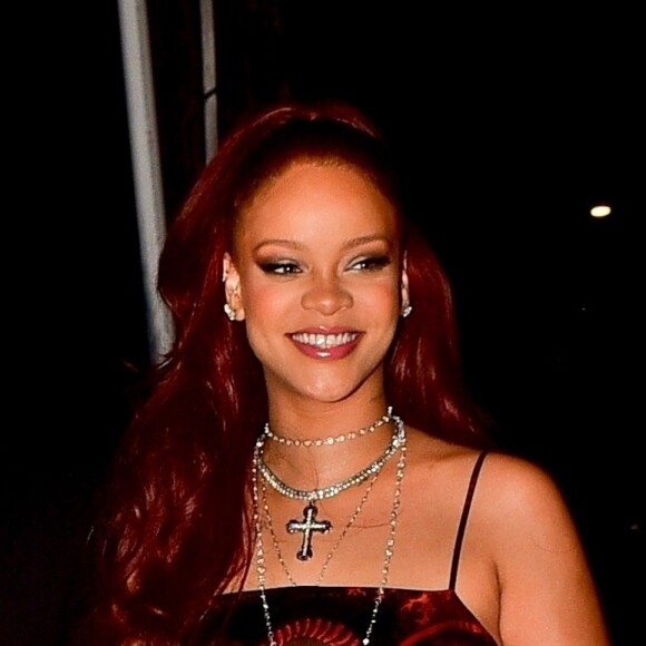 Exclusif - Rihanna à la sortie de la soirée des BET awards à Los Angeles le 23 juin 2019.