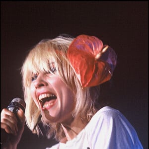 Image d'archives de Debbie Harry, sur la scène du Parivllon de Paris, le 15 octobre 1980.