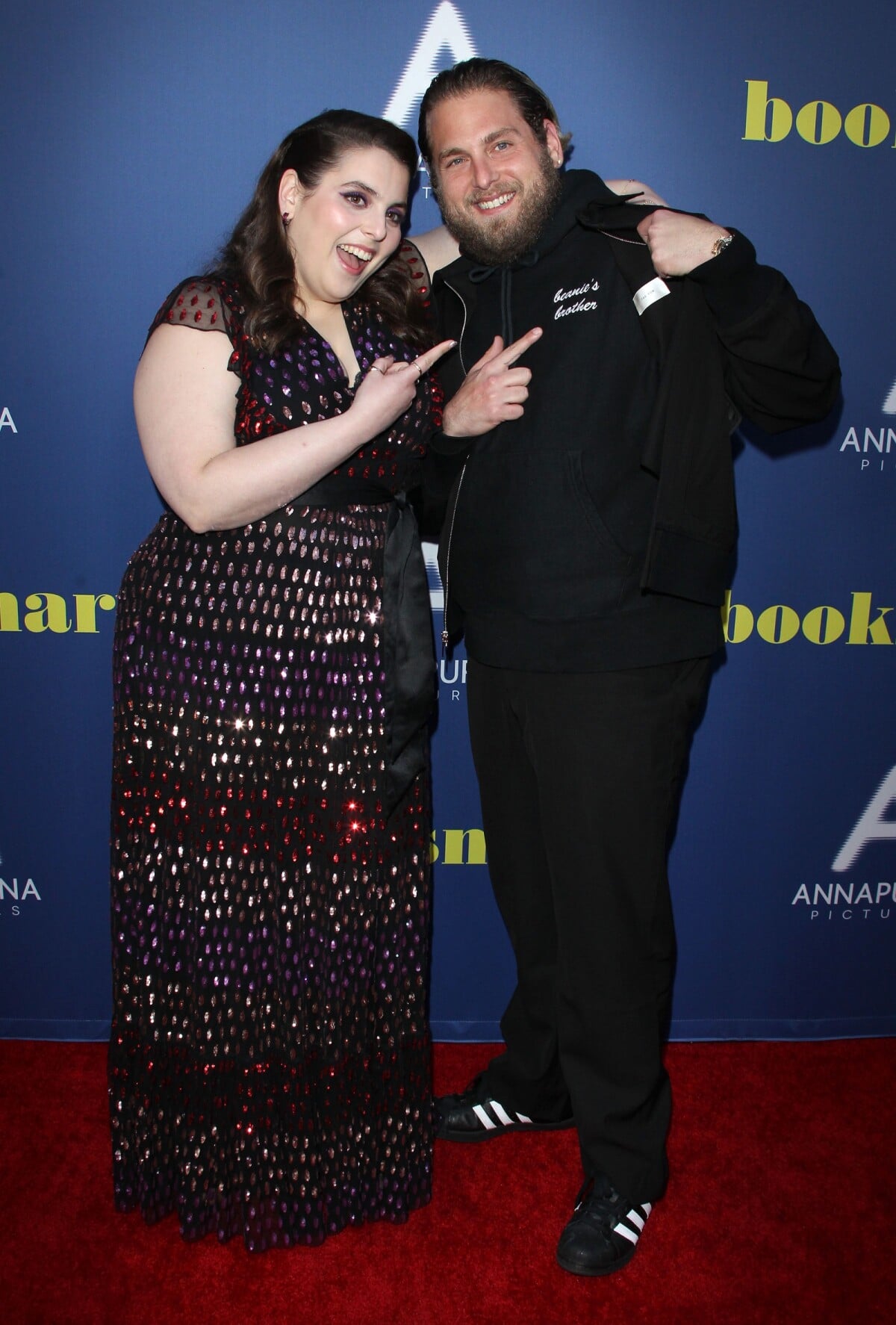 Photo Beanie Feldstein et son frère Jonah Hill à la première de "Booksmart" à Los Angeles, le