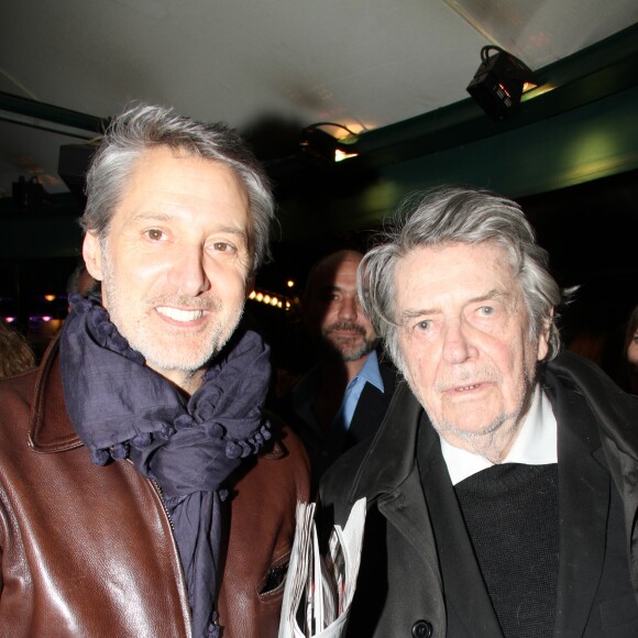 Antoine de Caunes et Jean-Pierre Mocky - Prix de la Closerie des Lilas 2014 à Paris, le 8 avril 2014.