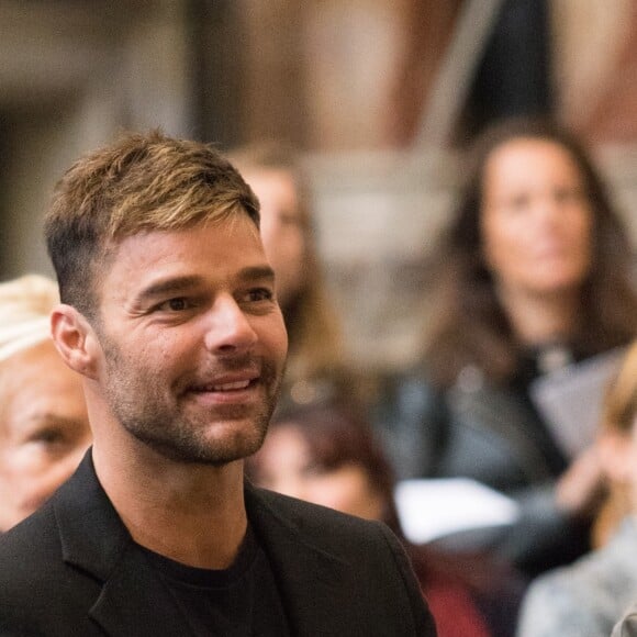 Ricky Martin lors de l'installation artistique "Tensegrity" de J.Yosef dans l'église Santa Maria Montesanto de Rome, Italie, le 6 mai 2019.