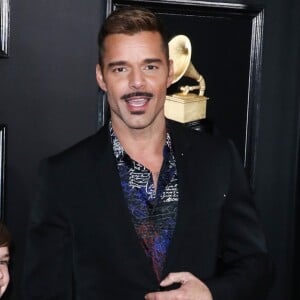 Matteo Martin, Ricky Martin - Les célébrités posent lors du photocall de la soirée des GRAMMY Awards au Staples Center de Los Angeles le 10 février, 2019