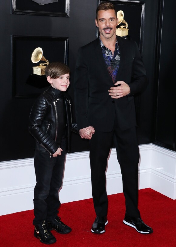 Matteo Martin, Ricky Martin - Les célébrités posent lors du photocall de la soirée des GRAMMY Awards au Staples Center de Los Angeles le 10 février, 2019