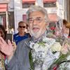 Placido Domingo est accueilli par ses fans à son arrivée à l'opéra de Vienne. Le 28 mai 2018 28/05/2018 - Vienne