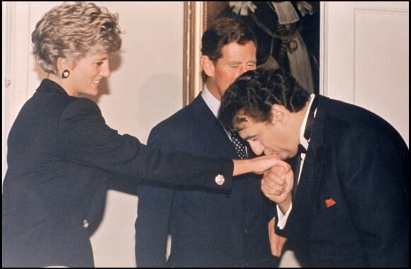 Placido Domingo, le prince Charles et la princesse Diana en 1991.