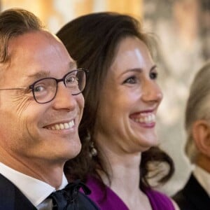 Le prince Jaime et la princesse Viktoria de Bourbon-Parme, et la princesse Christina des Pays-Bas - Le couple royal des Pays-Bas lors d'un dîner officiel à Rome, à l'occasion de leur voyage de 4 jours en Italie, le 20 juin.