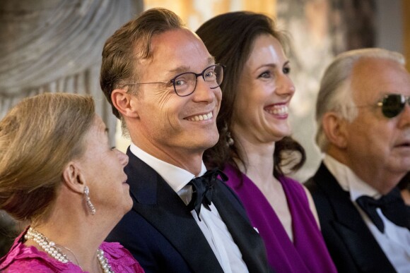 Le prince Jaime et la princesse Viktoria de Bourbon-Parme, et la princesse Christina des Pays-Bas - Le couple royal des Pays-Bas lors d'un dîner officiel à Rome, à l'occasion de leur voyage de 4 jours en Italie, le 20 juin.