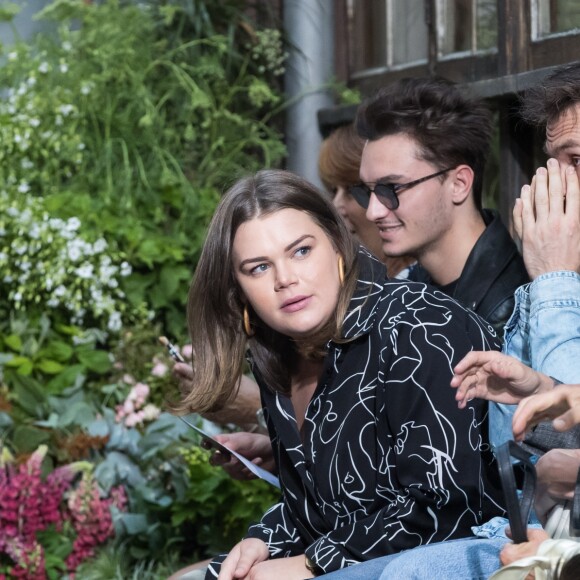 Camille Gottlieb, Louis Ducruet en pleurs, Charlotte Casiraghi-Rassam et la princesse Stéphanie de Monaco - Défilé Alter Designs mode homme printemps-été 2020, le premier défilé de Pauline Ducruet dans le cadre de la Fashion Week de Paris à la Cartonnerie à Paris le 18 juin 2019. © Cyril Moreau/Bestimage