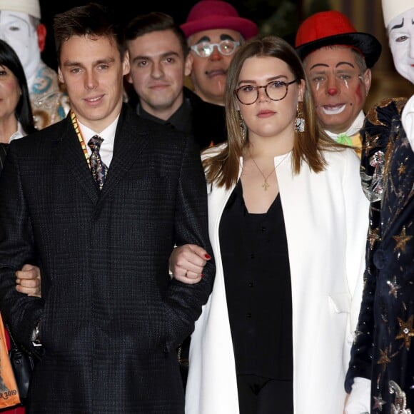 La princesse Stéphanie de Monaco, Louis Ducruet, Camille Gottlieb lors de la 43ème édition du festival international du cirque de Monte-Carlo le 18 janvier 2019. © Jean-François Ottonello / Nice Matin / Bestimage