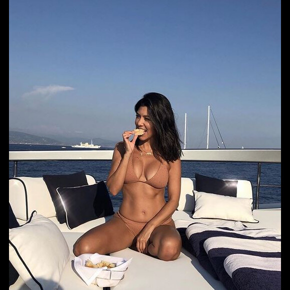 Kourtney Kardashian à Portofino. Juillet 2018.