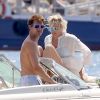 Exclusif - James Blunt et sa femme Sofia Wellesley en vacances à Ibiza en Espagne, le 4 août 2019.