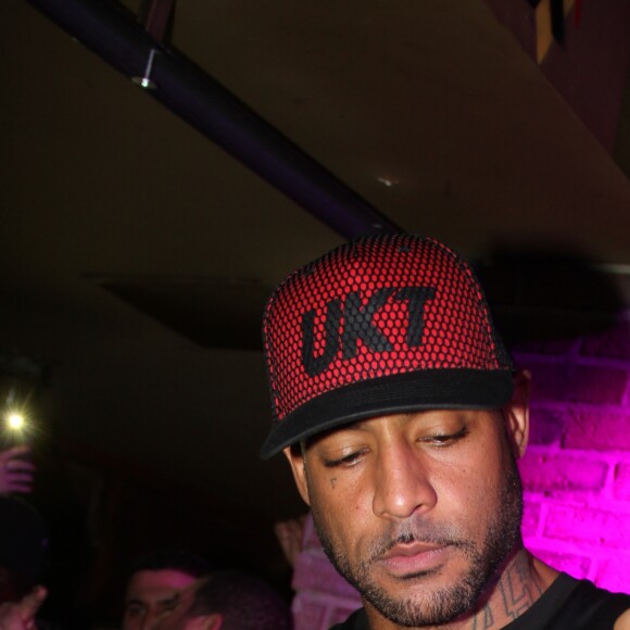 Le rappeur Booba en concert pour la promotion de son D.U.C Whisky au Hobo club à Paris, France, le 22 octobre 2017. © Phiilippe Baldini/Bestimage