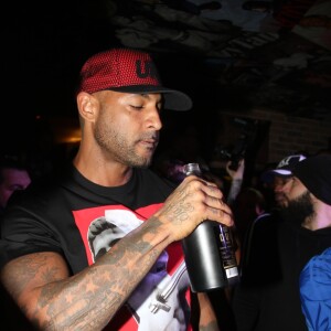 Exclusif -Le rappeur Booba en concert pour la promotion de son D.U.C Whisky au Hobo club à Paris, France, le 22 octobre 2017. © Phiilippe Baldini/Bestimage
