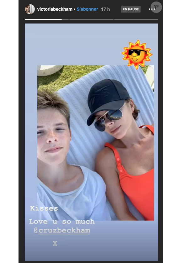 Victoria et Cruz Beckham en vacances dans les Pouilles, en Italie, le 06 août 2019.