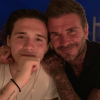 David et Brooklyn Beckham en vacances dans les Pouilles, en Italie, le 06 août 2019.