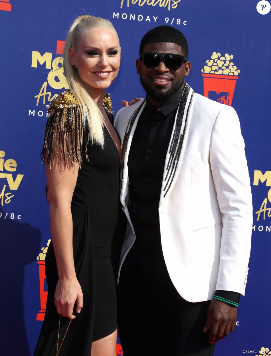 Lindsey Vonn, PK Subban au photocall de la soirée des MTV Movie and TV